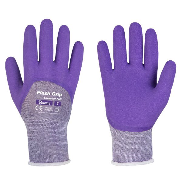 Захисні рукавички FLASH GRIP LAVENDER FULL, розмір 8, RWFGLRF8