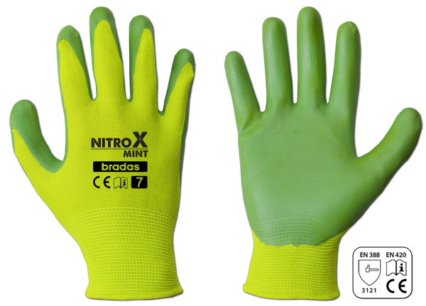 Рукавички захисні NITROX MINT нітрил, розмір 6, RWNM6