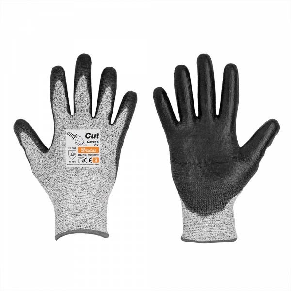 Перчатки с защитой от порезов, CUT COVER 5, полиуретан, размер 9, RWCC5PU9