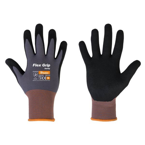 Перчатки защитные нитриловые, FLEX GRIP SANDY, размер 7, RWFGS7