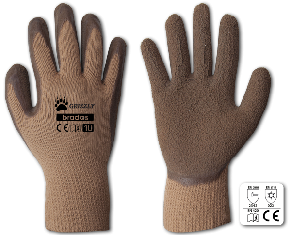 Перчатки защитные GRIZZLY латекс, размер 11, RWG11