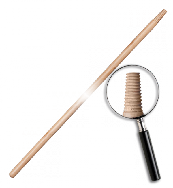 Черенок деревянный, лакированный IT (матричная резьба). Длина: 120 см Диаметр: 25 мм, TVI24120